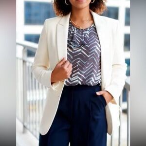 The Limited grey/ blue sleeveless blouse